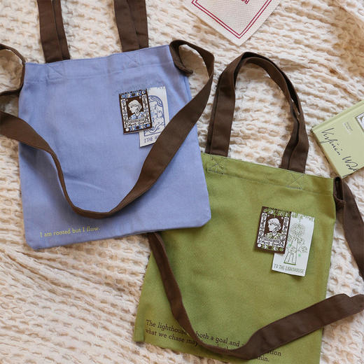 伍尔夫棉制包袋 单肩包可斜挎 复古配色 秋冬加厚百搭帆布袋 果麦文化保持联系station 商品图3
