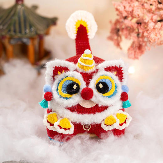 苏苏姐家醒狮玩偶手工diy编织钩针云小朵毛线团自制玩偶材料包 商品图1
