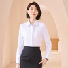 罗蒙女士长袖衬衫暗门襟设计纯色职业商务风优雅干练通勤舒适亲肤长袖衬衣 商品缩略图1