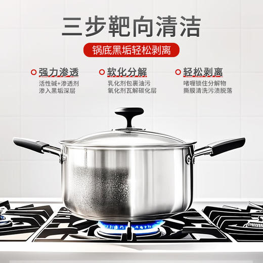 【220g*4瓶】蔬果园锅底黑垢清洁剂 黑锅底清洁神器黑垢油垢铁锅不锈钢清洗剂【家清大扫除专场】 商品图3