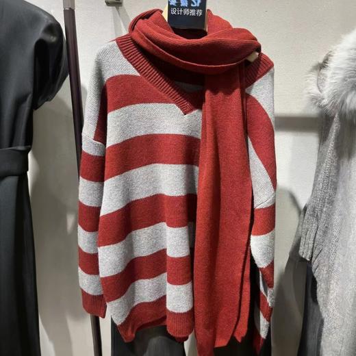 SNCV领披肩横条拼色上衣51203 冬季 068084021779 商品图0