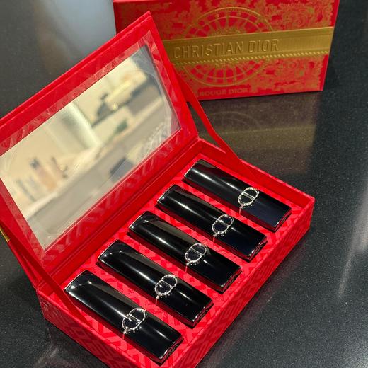 【福利清仓款】迪奥Dior 烈焰蓝金迷你唇膏口红礼盒款1.5g*5支(配礼袋) 商品图4