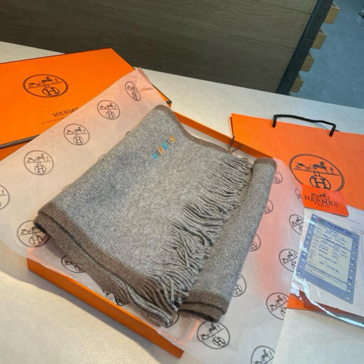 秋冬特惠💰350 爱马仕男女同款高端羊毛针织围巾！可正式，可随意 商品图2