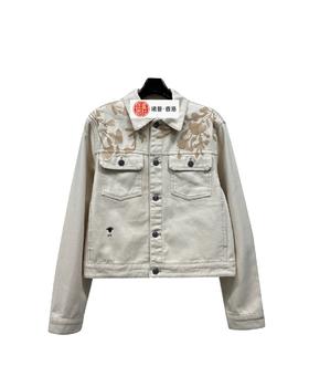 女款短款刺绣牛仔外套 可配套装zh010