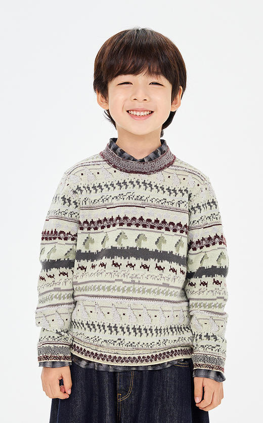 jnby  26年春款  长袖套头毛衫  1Q1312060 商品图3