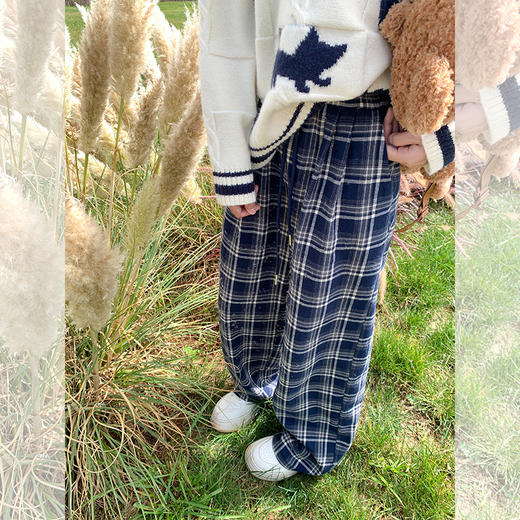 <曾小咸推荐>现货秒杀 ！微信超特价！复古加绒格子裤 日常169.99/件 立减90 秒杀79.99/件！！ 商品图1