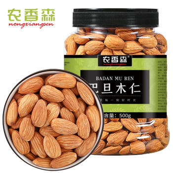 农香森 原味巴旦木仁500g罐装新鲜口感 坚果年货烘焙干果零食 /休闲食品 /坚果炒货 /巴旦木/桃仁 商品图7