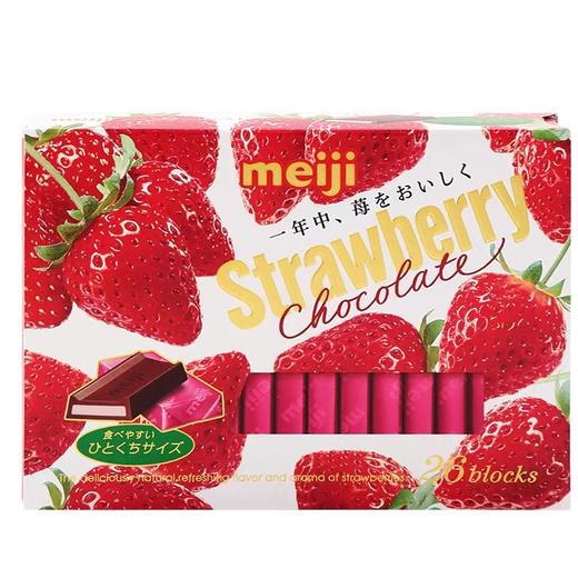 周日取货：【明治草莓味巧克力】一盒120克，保质期至2026.1.30. 商品图0