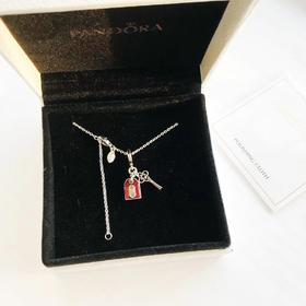 D122419元旦礼物925银红色幸运护身符平安项链