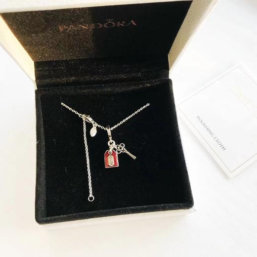 D122419元旦礼物925银红色幸运护身符平安项链 商品图0
