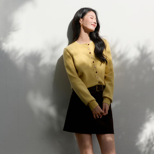 三彩2026春季新款小马绣花针织衫长袖圆领开衫外套上衣S 商品图2