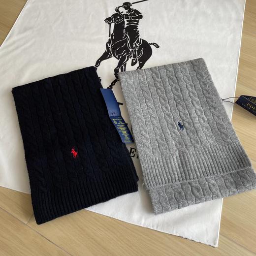 D122469基础款保暖柔软舒适两色麻花针织羊毛围巾 商品图0