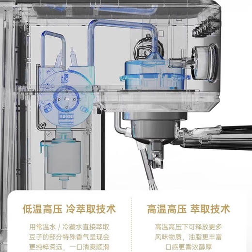 施耐德SCHNEIDER 意式半全自动浓缩咖啡机 冷萃20Bar泵压家用办公室 SWK-XCF01 商品图3