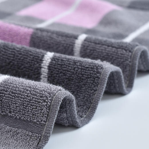 洁丽雅全棉新疆棉毛巾格子纹柔软成人洗脸家用吸汗柔软吸水巾 商品图4