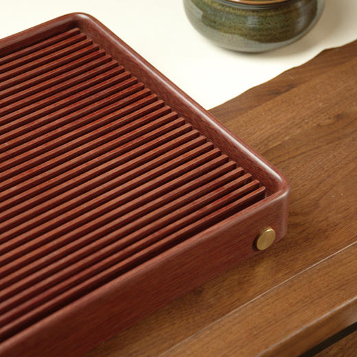 弘唐电木茶盘红料汉韵款高档茶盘简约办公干湿两用茶盘 商品图3