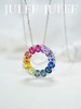 JULEE JULEE茱俪珠宝 18K玫瑰金/白金彩虹蓝宝石吊坠胸针两用款 商品缩略图1