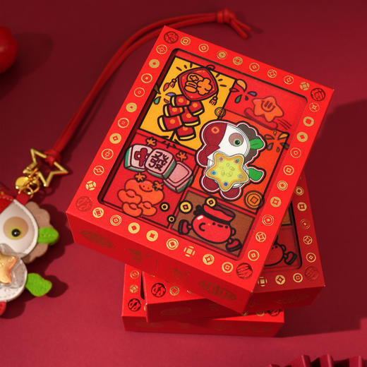 心选丨2026马上有福/马上有财礼品足金挂饰 本命年新年喜庆中国红车挂钥匙挂包挂 商品图11