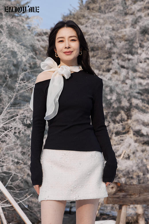 【门店同款】ENJOY冬季“相聚时刻”温柔法则飘带上衣 168896912 商品图2