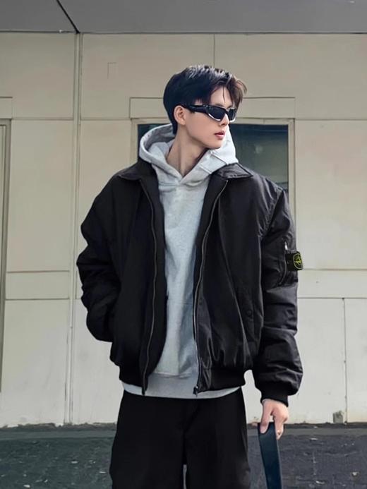 D122490秋冬季高街羽绒棉服飞行服夹克棒球服外套 商品图3