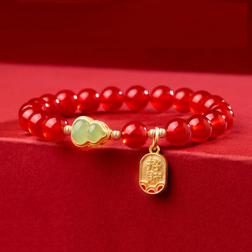 南红玛瑙手串葫芦纳福保平安天然玉石 商品图1