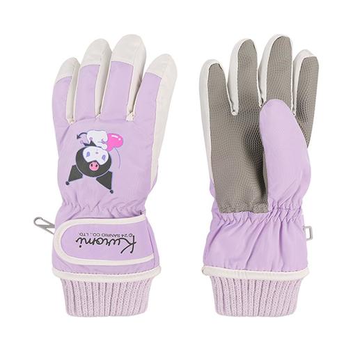 冬季儿童卡通手套库洛米绒毛袖口儿童滑雪手套保暖加厚防水手套男 商品图4