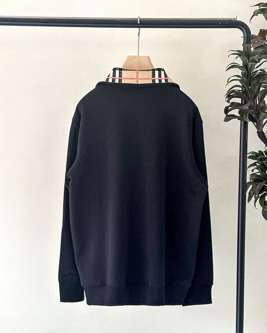 THS-限时 B家 男士 翻领经典格纹半拉链卫衣 AI579 商品图9