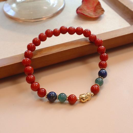 【丹华·南红貔貅手串】敦煌小众天然红玛瑙新中式手串系列女仿南红国风设计款本命年平安好运 商品图5
