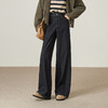 【两个裤长-厚绒-阔腿牛仔】逸阳冬加绒加厚时尚拼接宽松显瘦阔腿裤5880RV 商品缩略图7