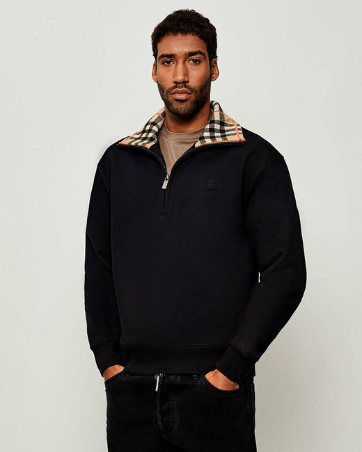 THS-限时 B家 男士 翻领经典格纹半拉链卫衣 AI579 商品图3