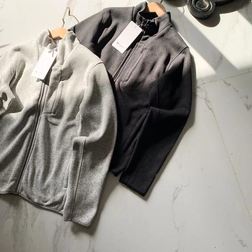 D122464男士拉绒内里小立领针织夹克外套 商品图1