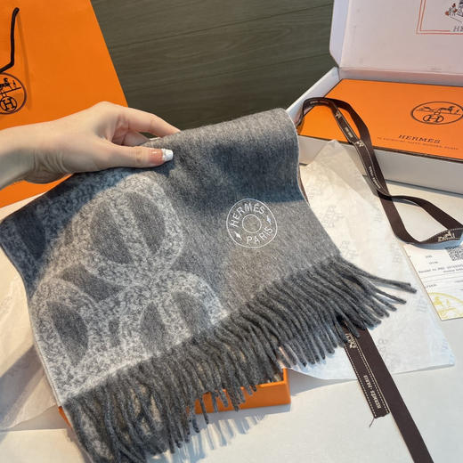 秋冬特惠💰320 爱马仕男女双面围巾 商品图6