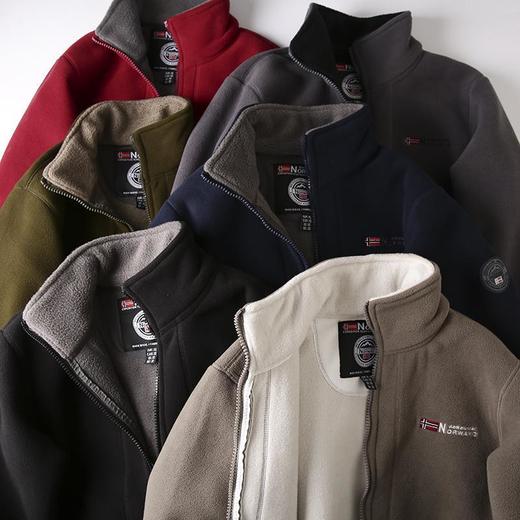 【多妈团购 出口挪威情侣款双面摇粒绒外套】小立领设计 加厚羊羔绒，精致刺绣标，两侧拉链口袋+内里两侧拉链口袋，袖口松紧防风，底部卡扣收腰，设计感十足-拟盛 商品图5