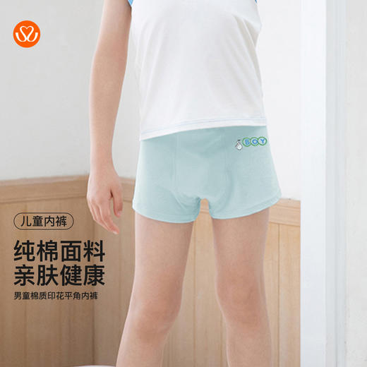 【满3条/39元】【秀黛】男童棉质印花平角内裤男儿童内裤【1条】W5445002T【门店同款】【内裤非质量问题不退换，介意勿拍】 商品图0
