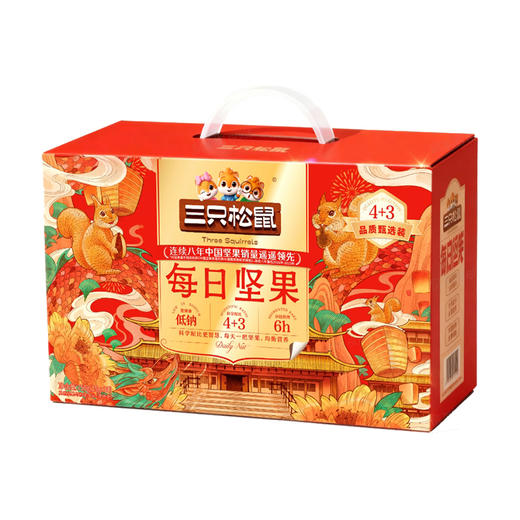 【汇总SKU】三只松鼠 坚果礼盒 时来运转/福禄寿喜/年年有余/平安喜乐/顺心顺意/富贵满堂/紫气东来/年年胜意春节坚果礼盒  商品图5