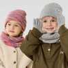 新款冬天儿童针织手套帽子围脖三件套装户外保暖帽子三件套 商品缩略图1