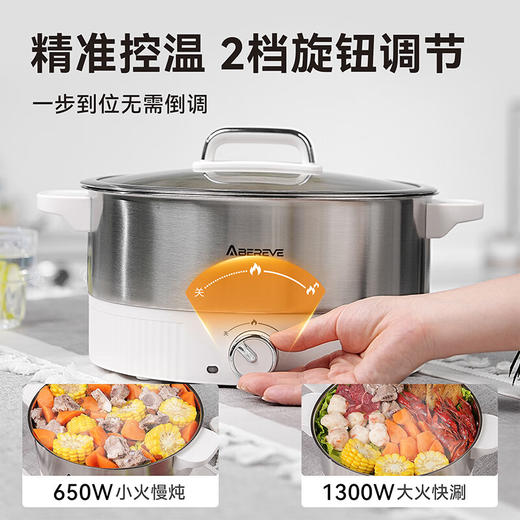 艾贝丽多功能电煮锅（带蒸笼）ABL-DZG416 商品图5