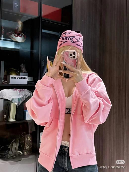 D122457双面提花刺绣款无边帽防寒线绒帽针织帽 商品图2