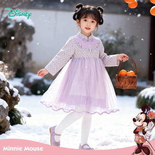 迪士尼魔法派对连衣裙米奇国风冬季女童长袖连衣裙XD4EQ004 商品图4