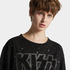 DSQUARED2 女士水钻 KISS 徽标棉质圆领短袖T恤 黑色 S72GD0611 D20035 900 商品缩略图4