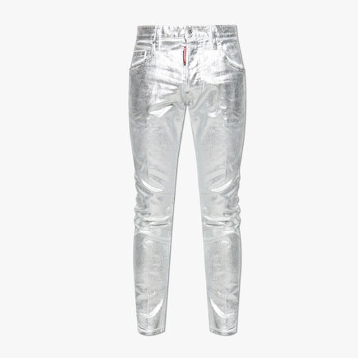 DSQUARED2 男士字母徽标标签棉质休闲牛仔裤 银色 S71LB1669 S39781 906 商品图0