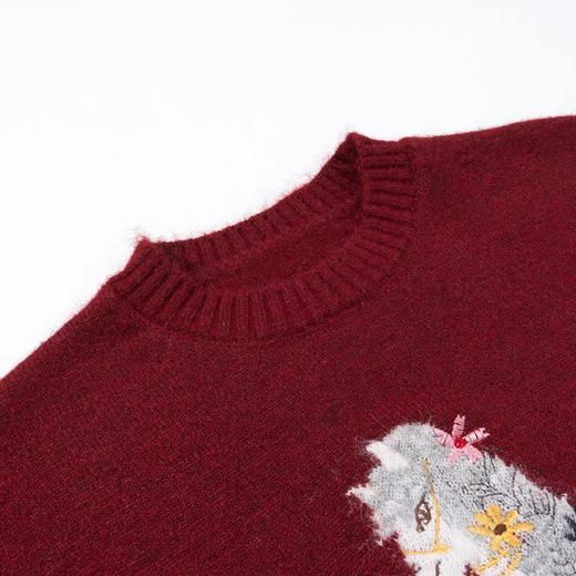 D122473秋冬慵懒风软糯圆领圣诞穿搭加厚毛衣 商品图12