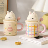400ml萌趣可爱兔兔杯带盖带勺陶瓷杯-纪念日百货门店同款167997210 商品缩略图2