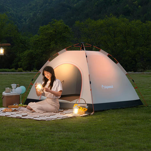 外交官 自动帐篷-米配黑-小号（1-2人）DFJ-111 商品图4