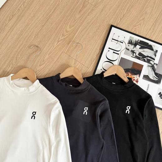 D122484基础简约logo标识秋冬半高领德绒长袖打底衫 商品图2