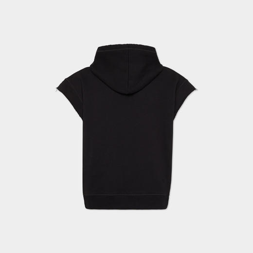 DSQUARED2 男士亮片水钻徽标棉质无袖连帽衫 黑色 S71GU0743 S25516 900 商品图1