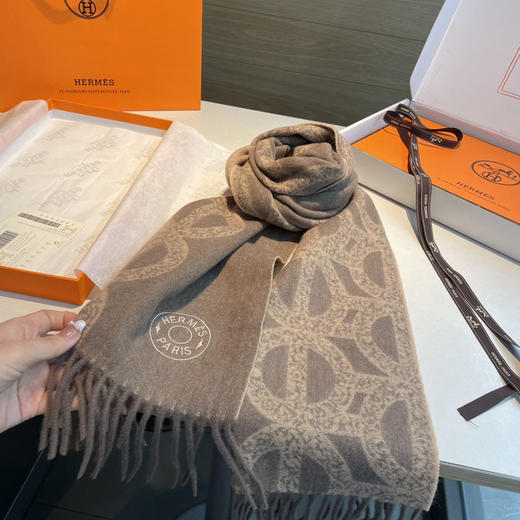 秋冬特惠💰320 爱马仕男女双面围巾 商品图7