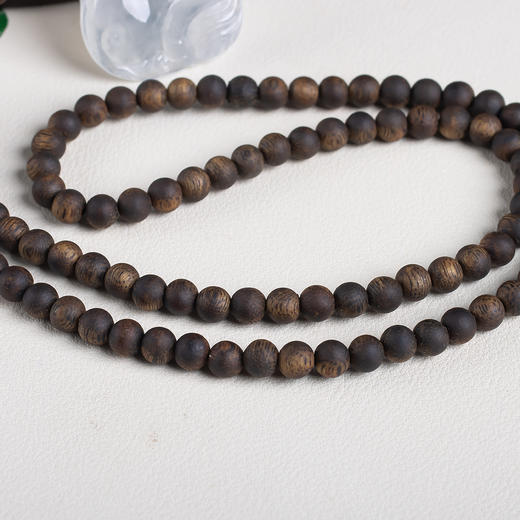 xy0659沉香+冰种翡翠马挂件 商品图5