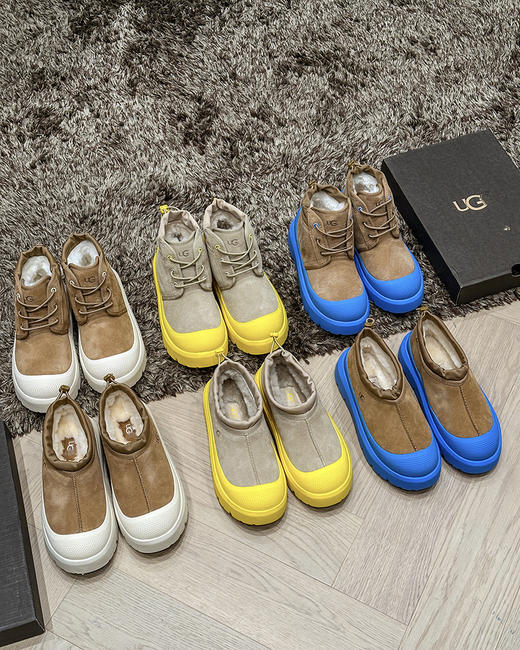 现货 THS-无 ug家 情侣款 彩壳雪地靴 系带款厚底鞋 一脚蹬厚底鞋 QZ117 商品图4