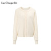 天猫同步【含绵羊毛】拉夏贝尔/La Chapelle温柔简约风圆领针织开衫高级感长袖软糯百搭毛衣 商品缩略图2