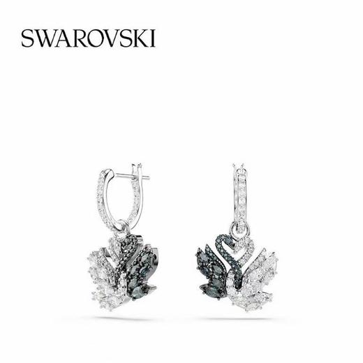 心选丨Swarovski/施华洛世奇Swan抱抱鹅系列吊坠耳饰爆闪黑天鹅小众高级感首饰 商品图3
